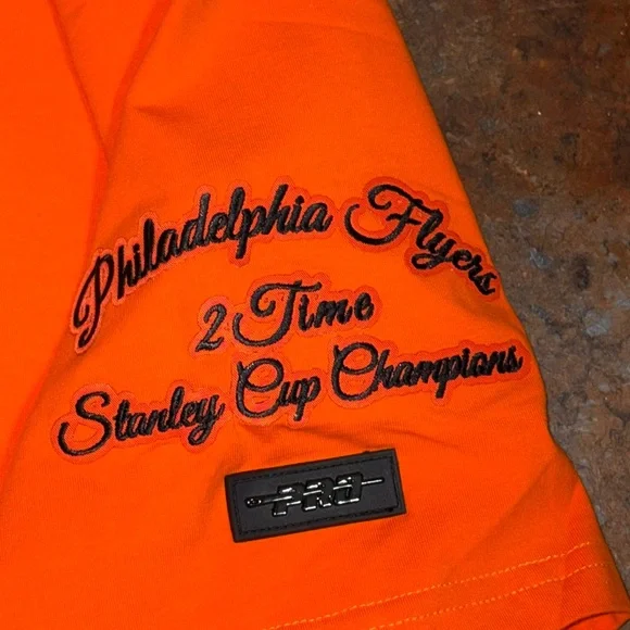 Philadelphia Flyers Pro Standard NHL Hockey Shirt Embroidered Patches Mens Large - Picture 2 of 5